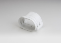 Rectorseal 84109 Fortress LFJ-122-W 4-1/2 inch PVC Lineset Cover Flexible Elbow Adapter - White