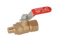 Red and White 5070AB-1/2 Lead Free Brass 1/2 inch EzGrip x 1/2 inch EzGrip Full Port Ball Valve
