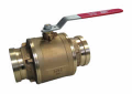 Red and White 5020ABX-2-1/2 EzPress Lead Free Brass XLC 2-1/2 inch Press x 2-1/2 inch Press Full Port Ball Valve