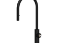 Rohl EC55D1MB Eclissi Pull-Down Kitchen Faucet with C-Spout Less Handle - Matte Black
