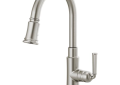 Brizo® 64074LF-SS Rook™ Pull-Down Kitchen Faucet, 1.8 gpm Flow Rate, Stainless Steel, 1 Handles, 1 Faucet Holes, Function: Traditional, Domestic, Commercial