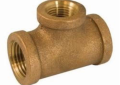 Jones Stephens™ B74365LF Pipe Reducing Tee, 1 x 1 x 3/4 in Nominal, Bronze