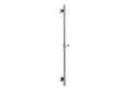 Kohler® 98344-BN Awaken® Deluxe Wall Mount Slidebar With Integrated Water Supply, 36 in L Bar, 41-5/8 in OAL x 2-15/16 in OAD, Metal, Vibrant® Brushed Nickel