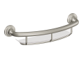 Moen® R2356DBN Grab Bar With Shelf, Home Care®, 16 in L x 1 in Dia, Brushed Nickel, Stainless Steel, Import