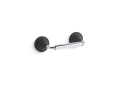 Kohler K-27429-CBL Tone(TM) Pivoting Toilet Paper Holder - Polished Chrome with Matte Black