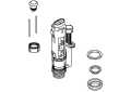 Kohler K-1095687-SC Flush Valve Assembly - Satin Chrome with Polished Chrome Accents