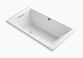 Kohler K-1173-GHW-0 Underscore(R) 66" x 36" Drop-in Heated BubbleMassage(TM) Air Bath - White