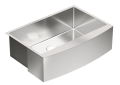 Moen G18121 1800 Series Stainless Steel Apron Front Undermount Kitchen Sink - Stainless