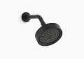 Kohler K-965-AK-BL Purist(R) 2.5 GPM Single-Function Wall-Mount Showerhead with Katalyst(R) Air-Induction Technology - Matte Black