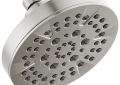 DELTA® 52535-SS Universal Showering Components Dual Shower Head, 1.75 gpm Max Flow, 5 Sprays, Wall Mounting, Import