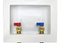 IPS 82064 Center Drain Washing Machine Outlet Box with Two Brass Quarter Turn Valves and 1/2 inch Sweat Connections