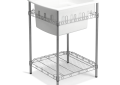 Sterling 996-0 25 inch x 22 inch x 36 inch Latitude Utility Sink with Stand - White