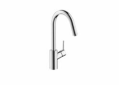 Hansgrohe 14872001 Talis S Pull-Down Kitchen Faucet, 1.75 gpm Flow Rate, Polished Chrome, 1 Handles, 1 Faucet Holes, Function: Traditional, Residential