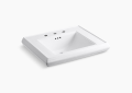 Kohler K-2259-8-0 Memoirs Pedestal Widespread Bathroom Sink - White