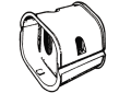Ruud SJ-77-W 3 inch x 2-1/2 inch SlimDuct Coupler - White