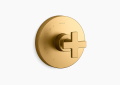 Kohler K-TS73115-3-2MB Composed(R) Rite-Temp(R) Valve Trim with Cross Handle - Vibrant Brushed Moderne Brass