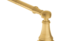 Moen® YB8424BG Towel Bar, Weymouth™, 24 in L Bar, 3.8 in OAD x 1.99 in OAH, Brass/Zinc, Brushed Gold, Import