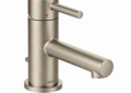 Moen® 6191BN Low Profile Bathroom Faucet, Align™, 1.2 gpm Flow Rate, 1-3/4 in H Spout, 1 Handle, Pop-Up Drain, 1 Faucet Hole, Brushed Nickel, Function: Traditional