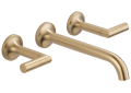 Brizo® 65875LF-GL Odin™ Lavatory Faucet, 1.5 gpm Flow Rate, 2-1/4 in H Spout, 7-7/8 in Center, Luxe Gold, 2 Handles, Function: Traditional