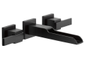 DELTA® T3568LF-BLWL Ara® Lavatory Faucet Trim, 1.2 gpm Flow Rate, 8 in Center, Matte Black, 2 Handles, Function: Traditional