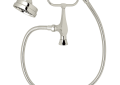 Perrin & Rowe U.5180PN Deco Handshower Hand Set Single-Function, 3 in Dia Shower Head, 1.8 gpm Flow Rate, Female x Male Connection, Nickel, Import