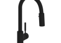 Rohl R7519MB Lux Side Handle Bar & Food Prep Stainless Steel Pulldown Faucet - Matte Black