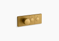 Kohler K-26346-9-2MB Anthem(TM) Two-Outlet Recessed Mechanical Thermostatic Valve Control - Vibrant Brushed Moderne Brass