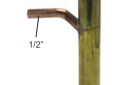 Wal Rich 0117026 1-1/2 inch x 12 inch 22 Gauge Dishwasher Tailpiece with 1/2 inch Hose Connection