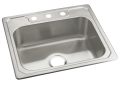 Sterling 14711-3-NA 25 inch x 22 inch x 8 inch Middleton Drop-In Stainless Steel Kitchen Sink
