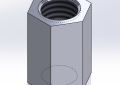 Empire Industries 51RG0050 1/2 inch by 3/8 inch Galvanized Threaded Rod Coupling