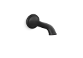 Kohler® 72791-BL Artifacts Wall-Mount Bath Spout, Premium Metal, Matte Black