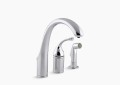 Kohler K-10430-CP Forte Remote Valve Kitchen Sink Faucet with 9 inch Spout - Polished Chrome