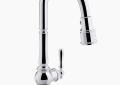 Kohler K-99259-CP Artifacts Single-Handle Kitchen Sink with Pull-Down Spray - Polished Chrome