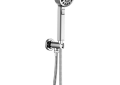 Brizo® 88898-PC Levoir™ 4-Function Hand Shower, 4 in Dia, 1.75 gpm Flow Rate, 60 to 82 in L Hose, 1/2-14 NPT Connection, Polished Chrome, Import