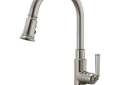 Brizo® 63074LF-SS Rook™ Pull-Down Kitchen Faucet, 1.8 gpm Flow Rate, Stainless Steel, 1 Handles, 1 Faucet Holes, Function: Traditional, Domestic, Commercial