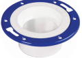 IPS 86166 Water-Tite Flush-Tite 3 inch PVC Hub Closet Flange with Adjustable Metal Ring