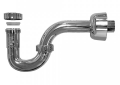 Jones Stephens P36102 1-1/4 inch PVC P Trap with Box Escutcheon - Polished Chrome