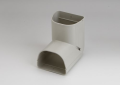 Rectorseal 84022 Fortress LCI-92-I 3-1/2 inch PVC Lineset Cover Vertical Inside 90 Degree Elbow - Ivory