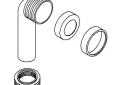 Kohler® 1155521 Waste Pipe Assembly, For Use With K-6284-NA In Wall Tank Carrier