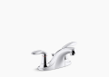 Kohler K-15241-4RA-CP Coralais Two Handle Centerset Bathroom Faucet with Pop-Up Drain - Polished Chrome