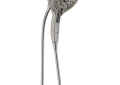 DELTA® 58620-SS-PR-PK In2ition® Dual Shower Head, 1.75 gpm Flow Rate, 60 to 82 in L Hose, Lumicoat Stainless, Import