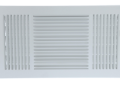Hart and Cooley 631-612-W 6" x 12" Steel Three Way Ceiling / Sidewall Register with Multi-Shutter Damper - White