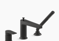 Kohler K-74032-4-BL Taut(R) Deck-Mount Bath Faucet with Handshower - Matte Black
