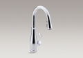 Kohler K-780-CP Cruette Single-Handle Kitchen Faucet with Pull-Down Spray - Polished Chrome