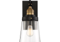 Savoy House 5-2066-51 WMacauley 1 Light 5.00 inch Outdoor Wall Light - Vintage Black w/Warm Brass