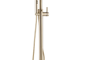Brizo® T70175-GL Freestanding Tub Filler, Odin™, 2 gpm Flow Rate, Luxe Gold, 1 Handles, Domestic