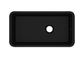 Rohl 6497-63 Allia 34" Fireclay Single Bowl Undermount Kitchen Sink - Matte Black