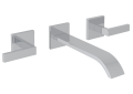 ROHL WA721L-APC Wave 3-Hole Wall Mount Tub Filler with Lever Handles - Polished Chrome