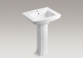 Kohler K-2359-1-0 Archer Pedestal Bathroom Sink - White
