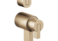 Brizo® HL7532-GL TempAssure® Thermostatic Valve With Diverter Trim Lever Handle Kit, 2 gpm Valve, Luxe Gold
